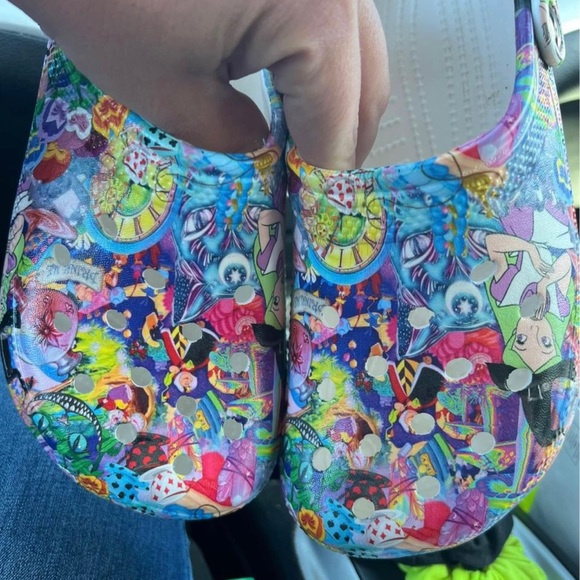 Alice in wonderland shoes. Not crocs brand. Size 42, about a women’s 10. - Picture 1 of 2